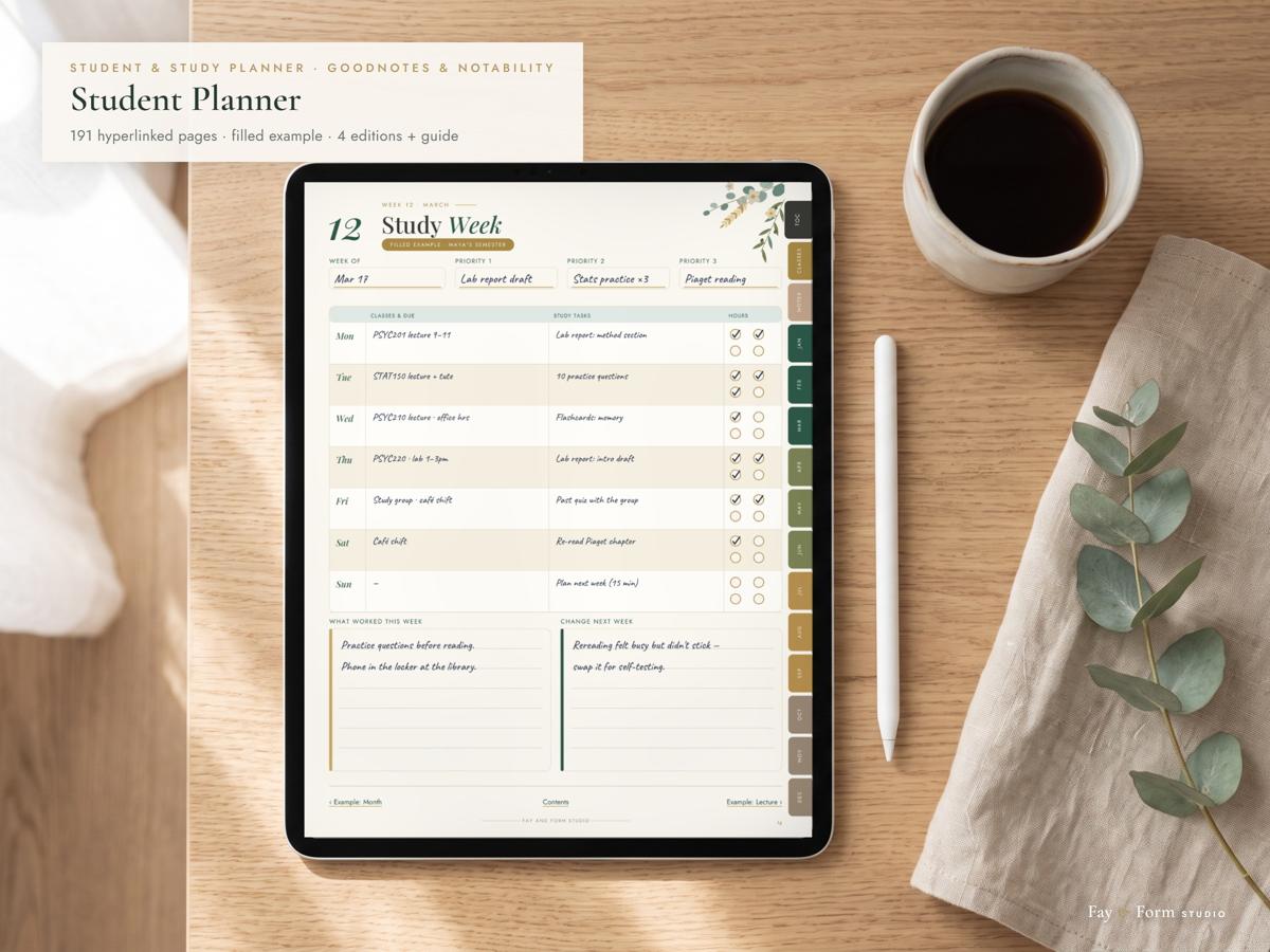 Printable Student Planner